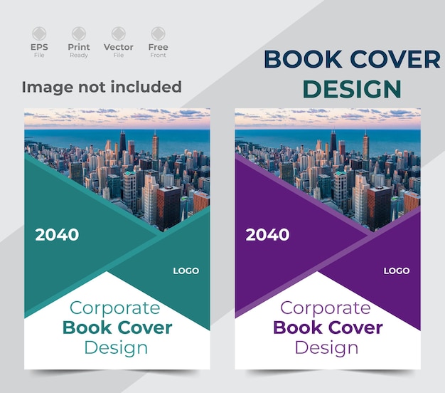 Vektor moderne und kreative corporate book cover design vorlage mit mockup