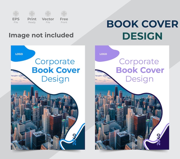 Vektor moderne und kreative corporate book cover design vorlage mit mockup