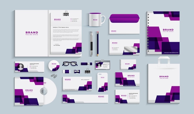 Moderne und kreative, elegante Briefpapier-Designvorlage