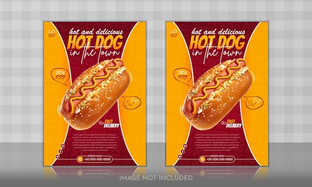 Moderne und professionelle Designvorlage für Speisekarten und Restaurant-Flyer