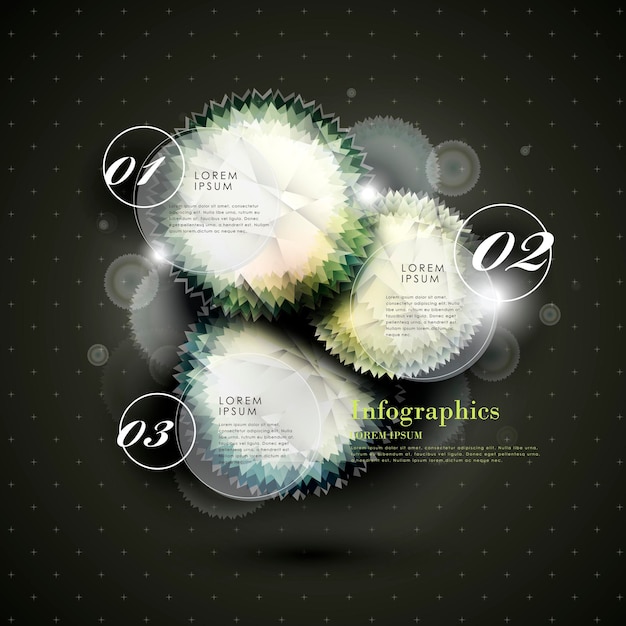 Moderne vektor-abstrakte funkel-edelstein-infografik-elemente