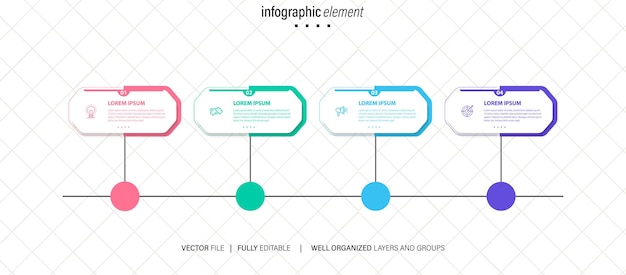 Moderne Vektor-Design-Inhaltsverzeichnis-Infographik-Vorlage