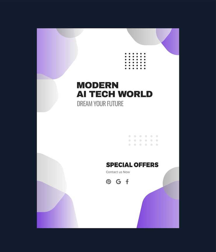 Vektor moderne violette flyer-vorlage