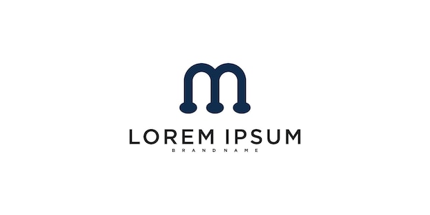 Moderne Vorlage für das Logo mit dem Anfangsbuchstaben M Premium Vector
