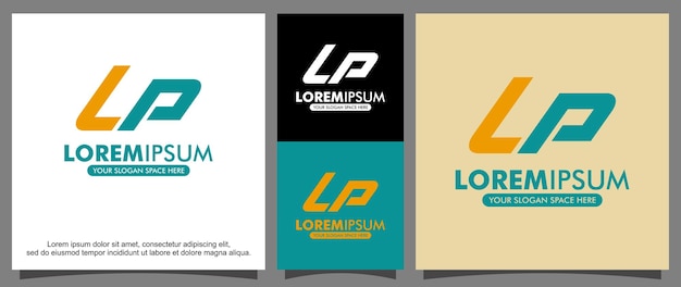 Moderne vorlage für das logo mit den buchstaben l und p