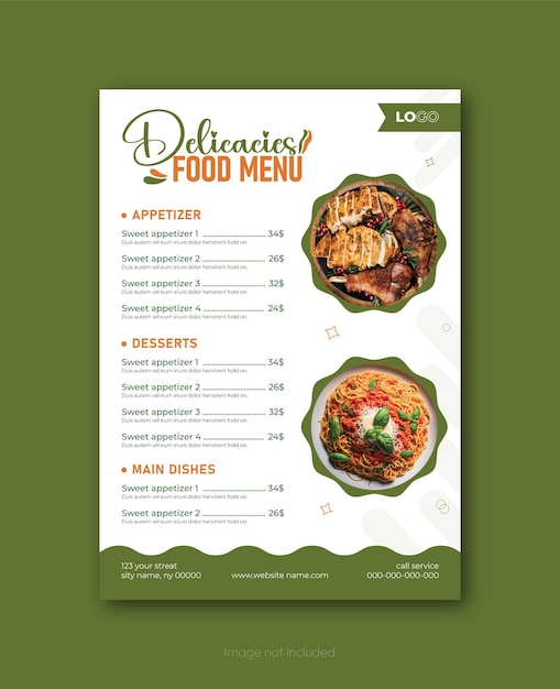 Moderne Vorlage für ein Poster für ein Frühstücksrestaurant