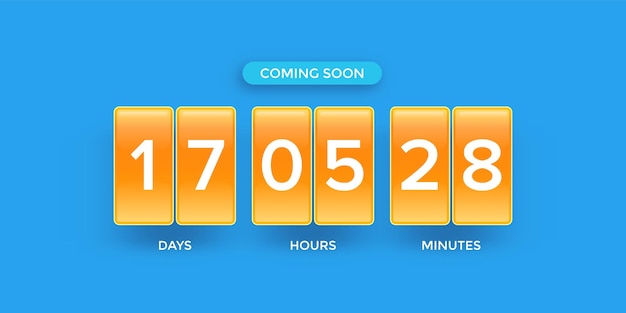 moderne Webseitenvorlage mit Countdown