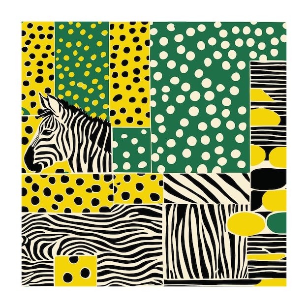 Moderne zebra-kunstdruck