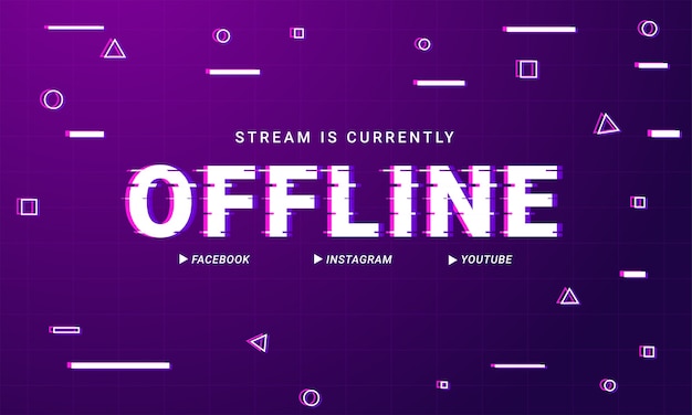 Moderne zuckende Offline-Hintergrunddesignvorlage