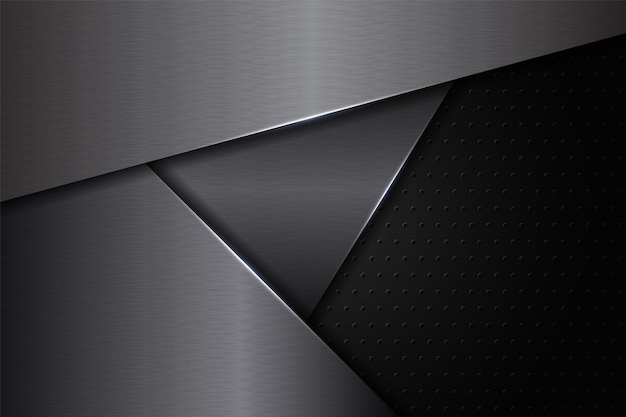 Moderner abstrakter 3D-realistischer diagonaler Überlappungs-strukturierter silberner metallischer Hintergrund