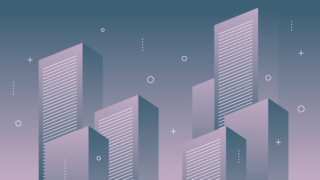 Moderner abstrakter Hintergrund mit Bewegung Vertikale Blöcke Linien Retro Memphis und blaue Gradientfarbe