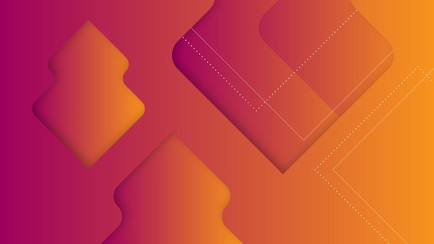 Moderner abstrakter Hintergrund mit flüssigem flüssigem Wellenelement und lebendiger lila-orangefarbener Farbverlaufsfarbe