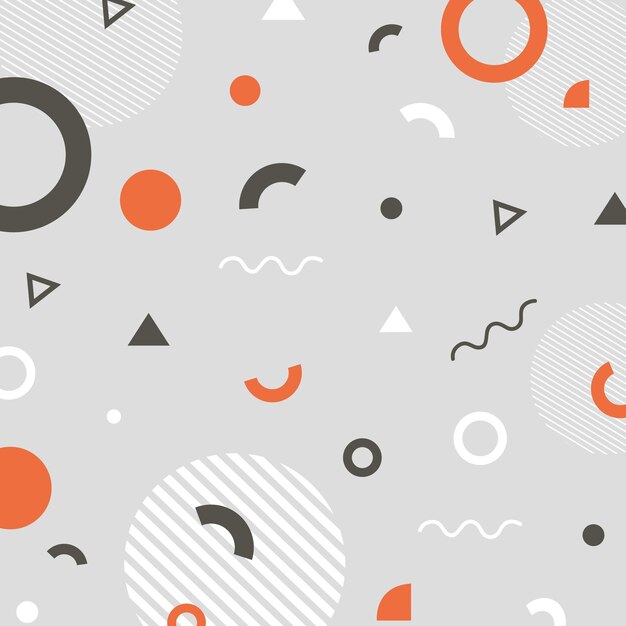 Moderner abstrakter Hintergrund mit halbtönigen Elementen, die aus geometrischen Formen und Linien bestehen