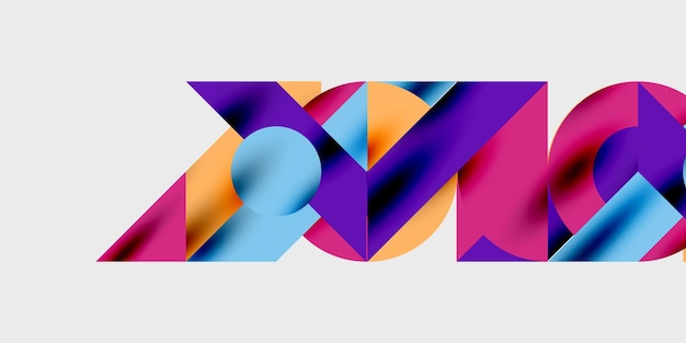 Moderner abstrakter Hintergrund mit Kreisen, Linien und Dreiecken in einer dynamischen geometrischen Komposition Perfekt für stilvolle Tech- oder kreativen Designs