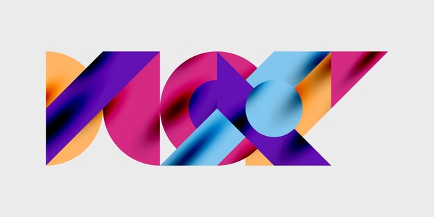 Moderner abstrakter Hintergrund mit Kreisen, Linien und Dreiecken in einer dynamischen geometrischen Komposition Perfekt für stilvolle Tech- oder kreativen Designs