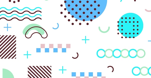 Moderner abstrakter Hintergrund mit Memphis-Elementen