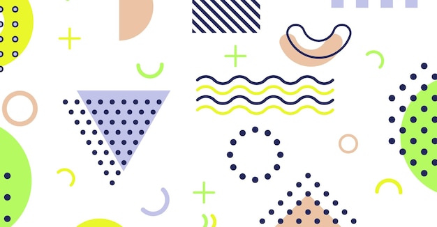 Moderner abstrakter Hintergrund mit Memphis-Elementen
