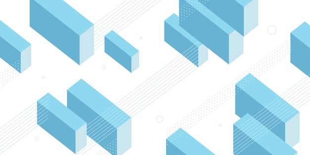 Moderner abstrakter Hintergrund mit Retro-Memphis-Elementen und blau-weißer Pastellfarbe