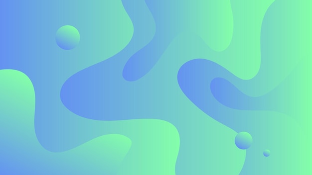 Moderner abstrakter Hintergrund mit Wellenflüssigkeitsbewegung und blau-grüner Gradienzfarbe
