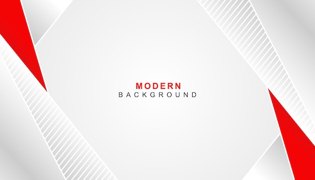 Vektor moderner abstrakter weißer und roter hintergrund mit diagonalen linien