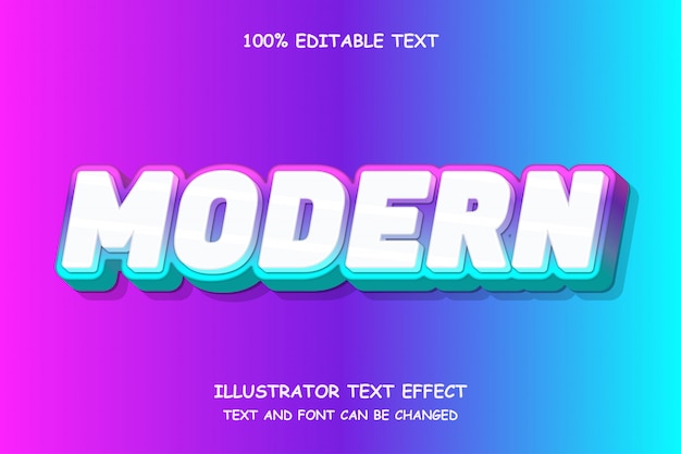 Moderner, bearbeitbarer 3D-Texteffekt-Abstufungsstil