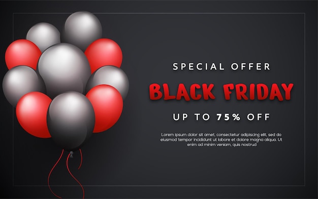 Moderner black friday-verkaufs-banner-hintergrund