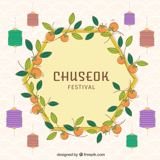 Moderner chuseok-hintergrund