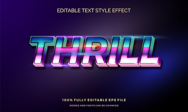 Moderner editierbarer Texteffekt lebendige moderne Farbe glänzend Textstileffekt editierbar