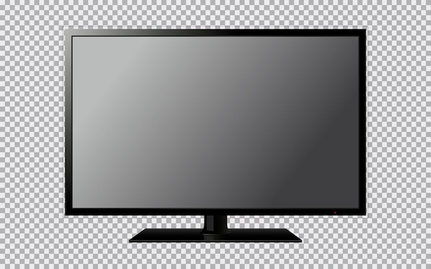 Moderner Fernseher mit leerem Bildschirm isoliert