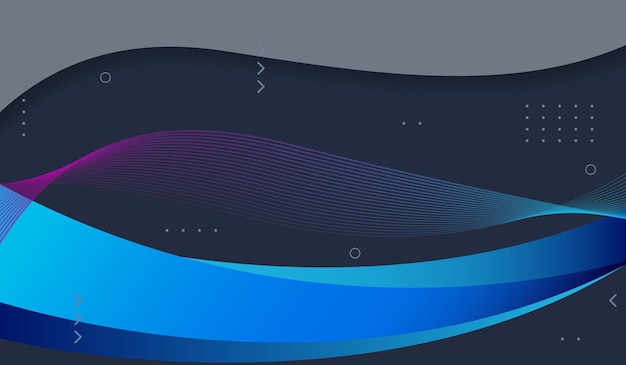 Moderner fließender Hintergrund, dynamisches Wellenform-Gradienten-Vektordesign