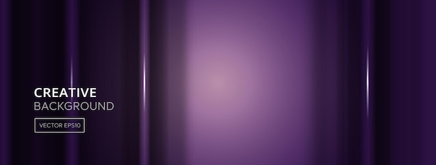 Moderner futuristischer abstrakter fahnenhintergrund des dunkelvioletten farbverlaufs mit vertikalem glühendem licht