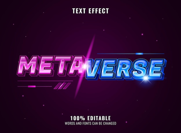 Moderner futuristischer tech-blauer violetter 3d-metaverse-logo-hintergrund mit lens flare