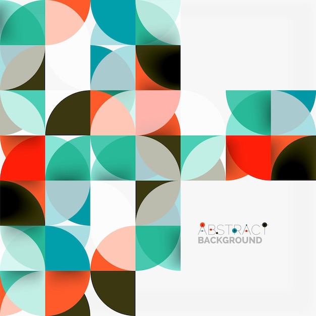 Moderner geometrischer abstrakter Hintergrund - Kreise. Designvorlage für Geschäfts- oder Technologiepräsentationen, Broschüren- oder Flyermuster oder geometrisches Webbanner