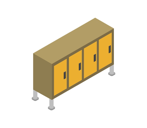 Moderner isometrischer Schrank