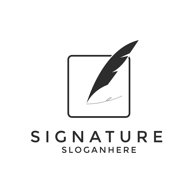 Moderner, kreativer Logo-Signatur-Schreibstift