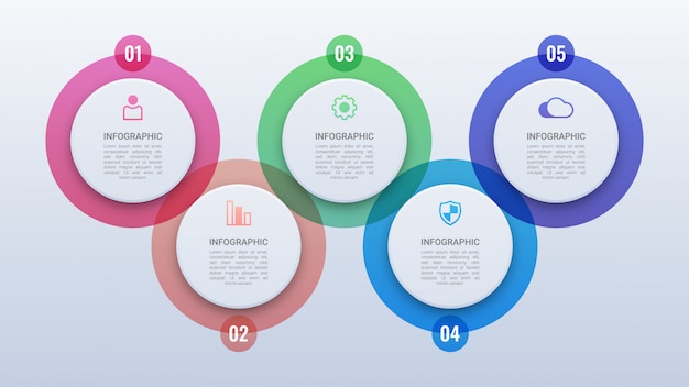 Moderner kreis infografik mit optionen