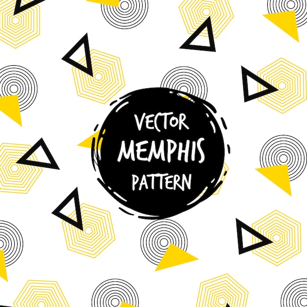 Moderner memphis-muster-hintergrund