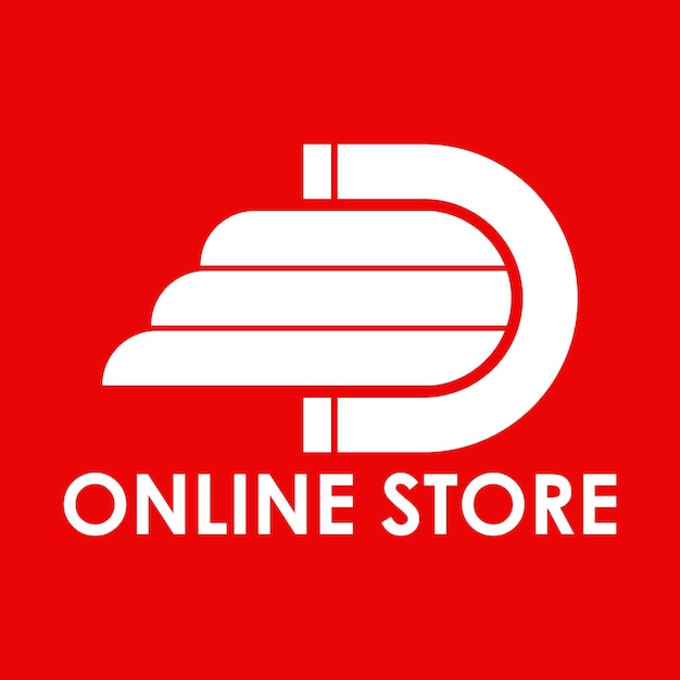 Vektor moderner online-shop-logo-vorlagenvektor