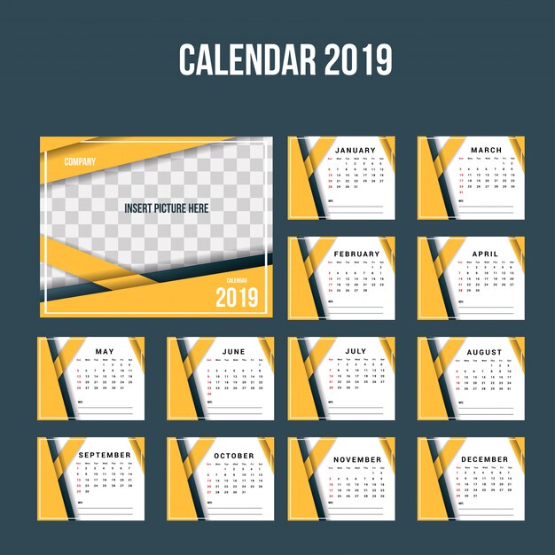 Moderner orange korporativer tischkalender