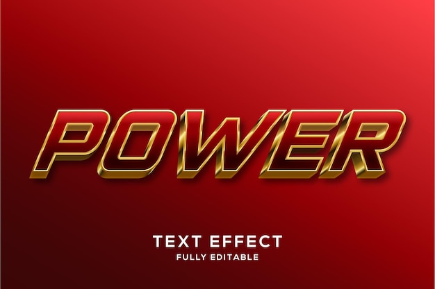 Moderner red & gold 3d text style effekt