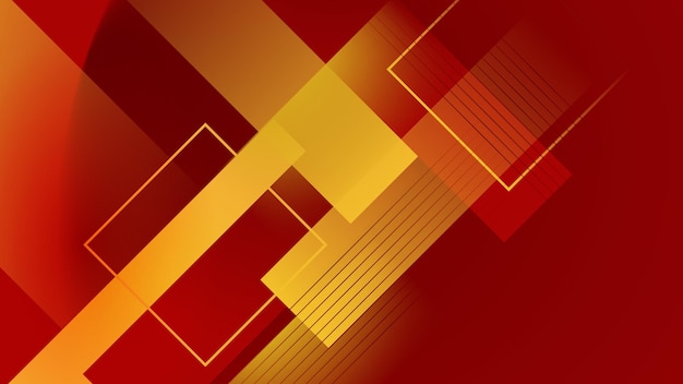 Moderner rotgoldener abstrakter geometrischer polygonaler dynamischer Linienhintergrund für Bannerwerbung