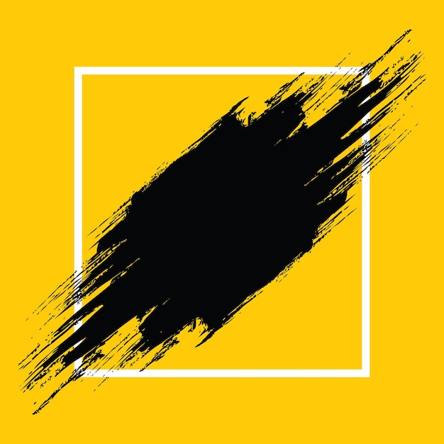 moderner Splash-Rahmen mit gelbem Hintergrund-Illustrationsvektor