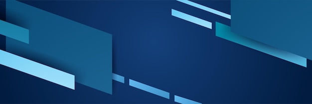 Moderner Technologie-dunkelblauer abstrakter Streifen-breiter Fahnen-Design-Hintergrund
