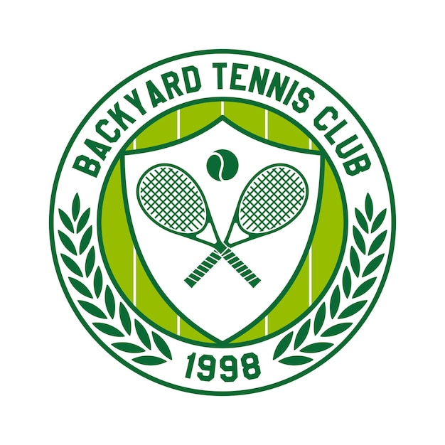 Vektor moderner tennisclub, sportlogo