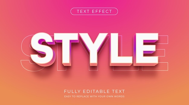 Moderner Texteffekt Bearbeitbarer Schriftstil