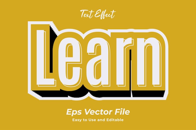 Moderner Texteffekt Learn editierbar und einfach zu bedienen