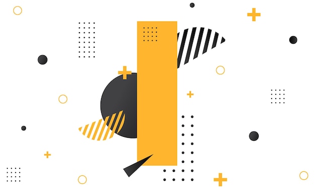 Moderner und trendiger geometrischer abstrakter Hintergrund in Gelb und Schwarz