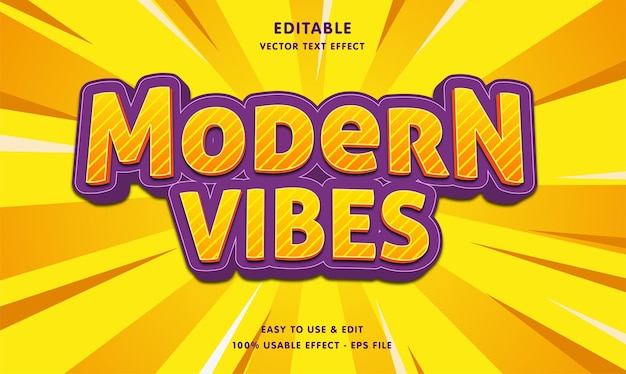 moderner vibes editierbarer texteffekt