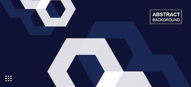 Modernes abstraktes blau-weißes Sechseck-Form-Konzept Geschäfts-Hintergrund-Design Vektorillustration