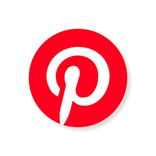 Vektor modernes abzeichen pinterest-symbol